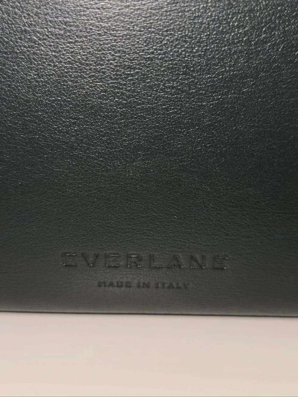 Everlane Dark Green Leather Shoulder Tote